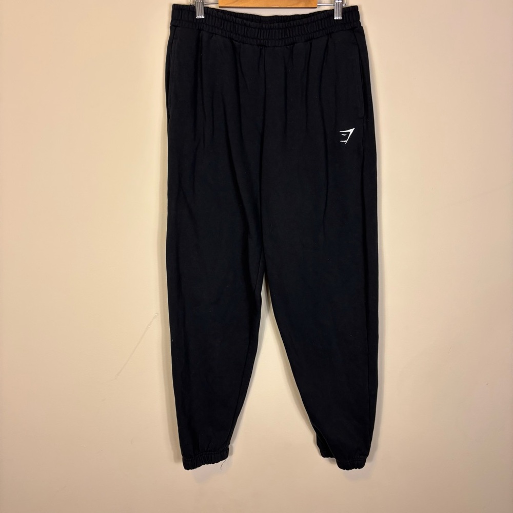 Gymshark Black Fleece Lined Jogger Sweatpants Men’s Large